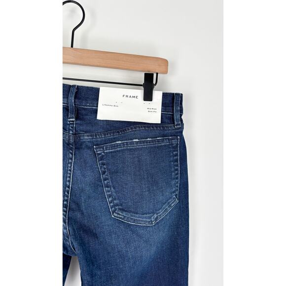 Frame L'Homme Mid Rise Slim Fit Denim Jeans Cabrillo Mens Size 30x33 New Stretch - Picture 9 of 12